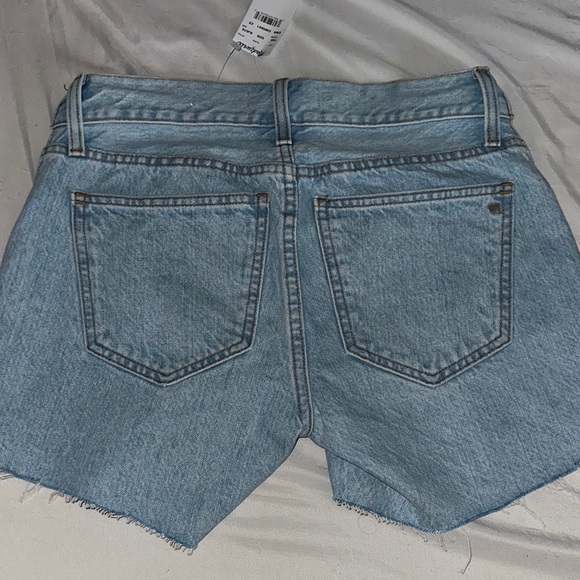 Madewell Maternity Light Blue Denim Cutoff Shorts - Picture 3 of 7